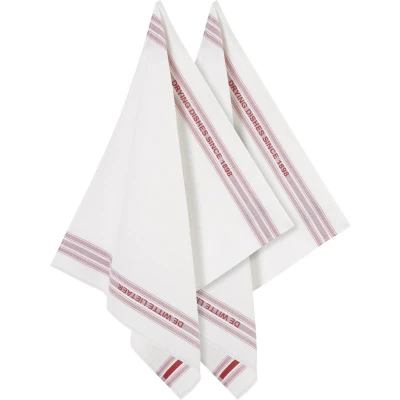 Afbeelding van Glazendoek De Witte Lietaer Dish Red (2 stuks)