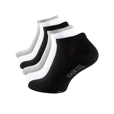 Afbeelding van STARK SOUL Sport &amp; Lifestyle Sneakersokken in premium kwaliteit, uniseks, voor dames en heren, 6 paar, maten 35 50, x zwart/wit/grijs, 35/38 EU