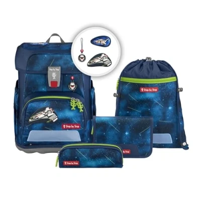 Afbeelding van Step by Cloud set 5TEILIG Schooltas voor kinderen, Maat: One Size, Starship galactus