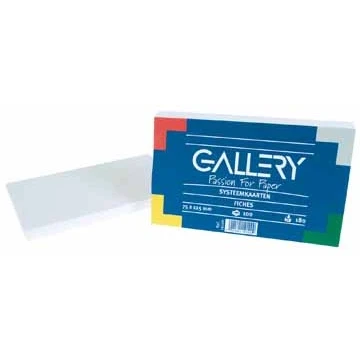 Afbeelding van Gallery Witte Systeemkaarten, Ft 7,5 X 12,5 Cm, Effen, Pak Van 100 Stuks Systeemkaart