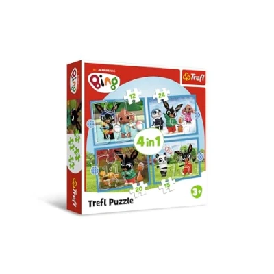 Afbeelding van Trefl Bing, Vrolijke Bing puzzel 4in1, 4 Puzzels, van 12 tot 24 stukjes Verschillende moeilijkheidsgraden, Kleurrijke met de helden uit cartoon, Plezier voor kinderen vanaf 3 jaar