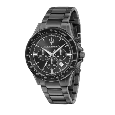 Afbeelding van Maserati Herenhorloge Sfida Limited Edition, chronograaf, kwarts R8873640016, Donkergrijs, 44mm, armband