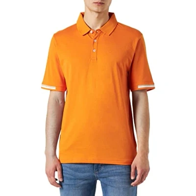 Afbeelding van Daniel Hechter Basic Poloshirt, Heren, Maat: XXL, Orange