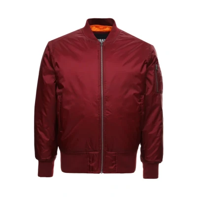 Afbeelding van Urban Classics Basic Bomber Jacket Bomberjacks, Heren, Maat: 4XL, Burgundy