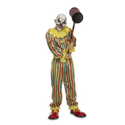 Afbeelding van viving Prank clown overall, riem en masker, maat XXL (1)