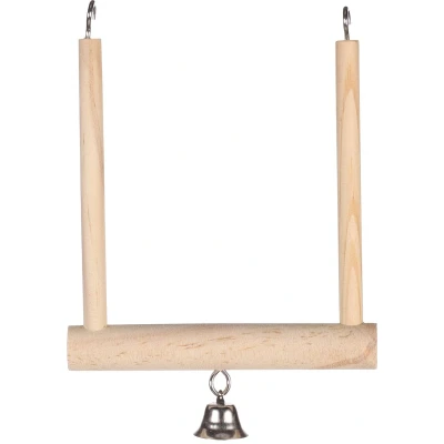 Afbeelding van Flamingo Vogelaccessoire Houten Schommel Bruin 13 x 1.5 12 cm