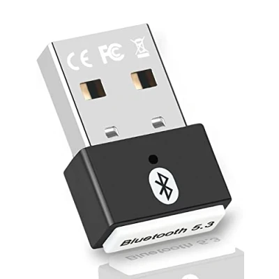 Afbeelding van Bluetooth adapter pc, USB 5.3 dongle EDR stick voor desktop, laptop, compatibel met Windows 11/10/8.1/7 (Black and white)