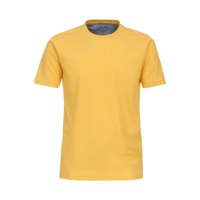 Afbeelding van Redmond Casual Regular Fit T Shirt ronde hals geel, Effen