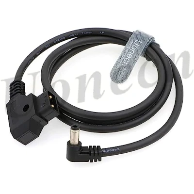 Afbeelding van Uonecn D tap naar DC 12 V 2,1 mm haakse kabel Anton Bauer Stroomkabel voor KiPRO LCD Monitoren 1M