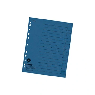 Afbeelding van Origineel Falken 100 stuks verdelers. Made in Germany. Gemaakt van gerecycled karton voor DIN A4 blauw verdelers mappen register kalenders Blauwe Engel