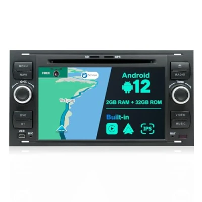 Afbeelding van JOYX Android 12 autoradio geschikt voor Ford C Max/Focus/Fusion/Galaxy/S Max/Transit/Mondeo achteruitrijcamera gratis 2G + 32G 2 Din 7 inch ondersteuning 4G WiFi DAB Bluetooth 5.0 Carplay Mirrorlink