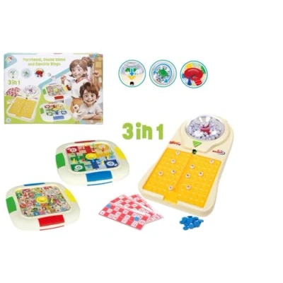 Afbeelding van COLORBABY 47945 Tafelspellen, elektronische bingo, parchis, het spel van de steegje, complete set met planken en speelstenen, voor meer dan 2 spelers, speelgoed kinderen 5 jaar