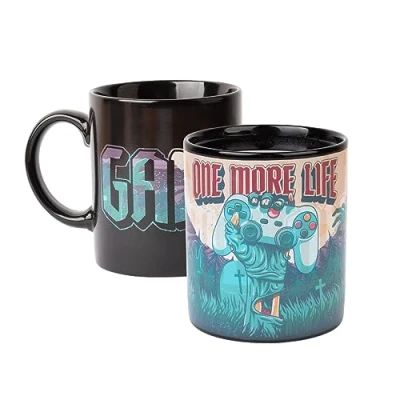 Afbeelding van Grupo Erik Mok Gameration One More Life Koffiemok Thermokop kleurwisseling 350 ml