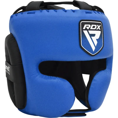 Afbeelding van RDX Sports Head Guard Pro Training Apex A4 blauw Foam, skin leather