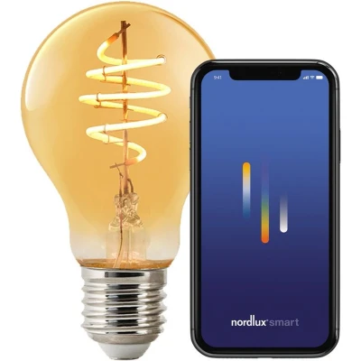Afbeelding van Nordlux Smart LED E27 Peer Filament Amber 4.7W 380lm Zeer Warm Wit Dimbaar