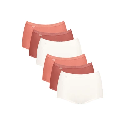 Afbeelding van SLOGGI Slip &#039;Basic+ Maxi&#039; koraal / rood wit