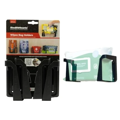 Afbeelding van StealthMounts Veeg houder 2 Pack Mounts voor veegopslag Gemaakt in het Verenigd Koninkrijk
