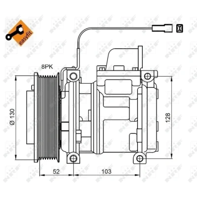 Afbeelding van NRF Airco compressor 32824