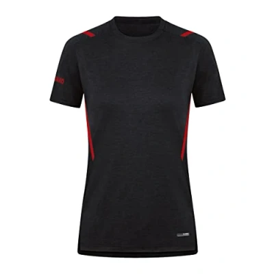 Afbeelding van T shirt Challenge Zwart gemeleerd/rood / 152