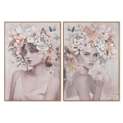 Afbeelding van Schilderij Home ESPRIT Blommor Modern 70 x 3,5 100 cm (2 Stuks)