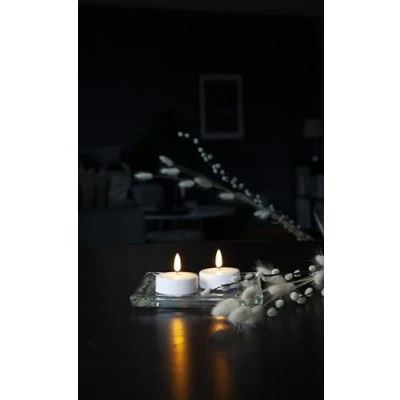 Afbeelding van LED waxinelichtje 3D FLAME, maxi, set van 2, timer