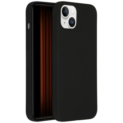 Afbeelding van Apple iPhone 15 Plus Hoesje Siliconen en TPU (zacht) Accezz Softcase/Backcover Zwart Telefoonhoesje