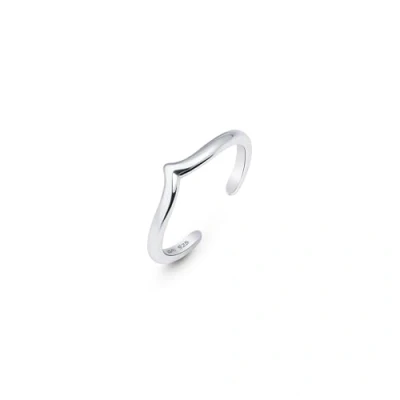 Afbeelding van Amberta Verstelbare 925 Sterling Zilveren Teenring voor Dames Golf Hart Bloem Dolfijn Kroon Blad Boho Voet Sieraden: Chevron