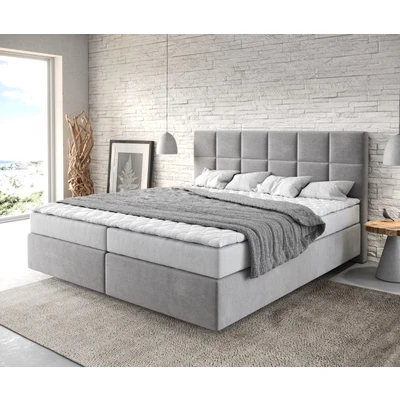 Afbeelding van Boxspringbed Dream Fine microvezel grijs 180x200 met matras en topper