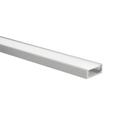 Afbeelding van Yphix Led Strip Profiel Felita Aluminium Extra Laag 1m Inclusief Melkwitte Afdekkap LEDdirect.nl