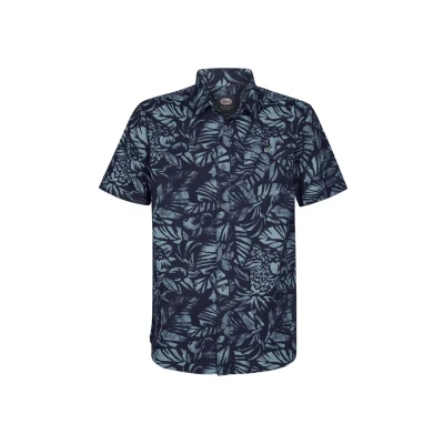 Afbeelding van Petrol Industries Heren All over Print Overhemd Barracuda Blauw Maat S