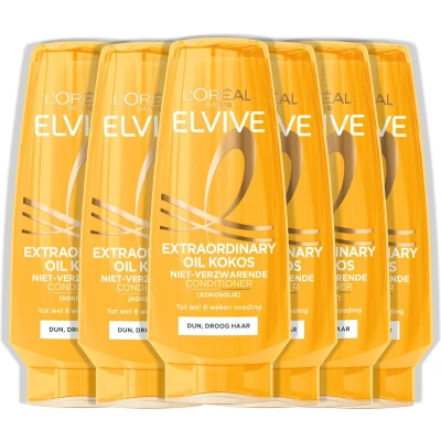 Afbeelding van 6x L&#039;Oréal Elvive Extraordinary Oil Kokos Conditioner 200 ml