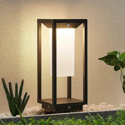 Afbeelding van Lucande Solar buitenverlichting 1licht drukgegoten aluminium, kunststof H: 34 cm grafiet, wit Inclusief lichtbron