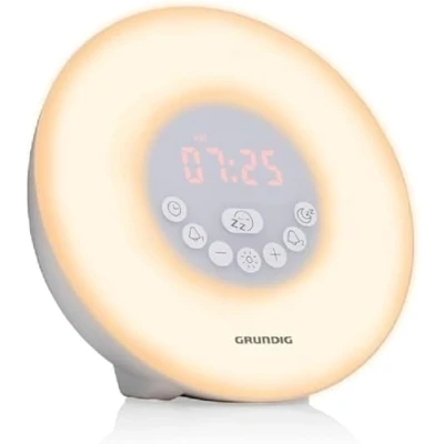 Afbeelding van Grundig Wake Up Light Wekkerradio Bluetooth Speaker AUX en USB Natuurgeluiden Wit