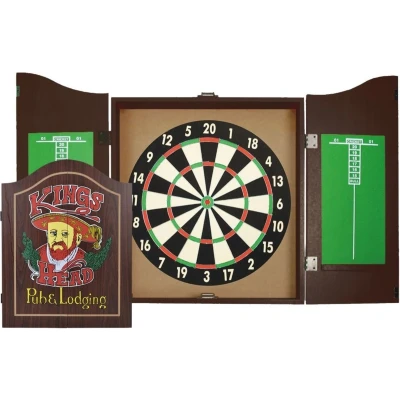 Afbeelding van Equinox Dartbord Kabinet set Inclusief 6 Dartpijlen Paper Coil Darts Veilig voor Kinderen