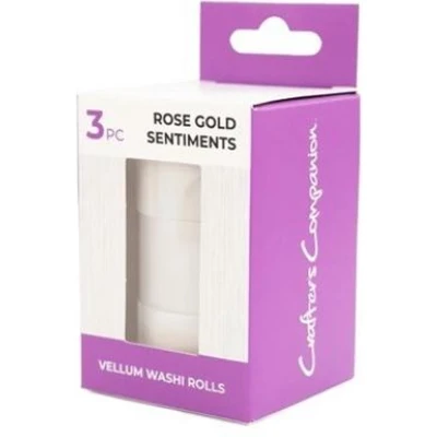 Afbeelding van CC Vellum Washi Tape Rolls Rose Gold Sentiments