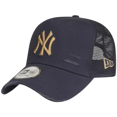 Afbeelding van New Era Mesh Trucker Cap Distressed York Yankees Navy