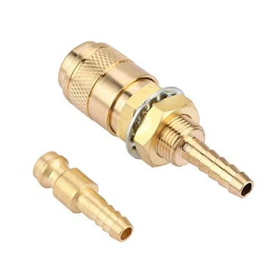 Afbeelding van M6 Connecteur Rapide de Gaz et d&#039;Eau Adaptateur Refroidi à l&#039;Eau pour Raccord Chalumeau MIG TIG Torche Soudeuse(Blue)