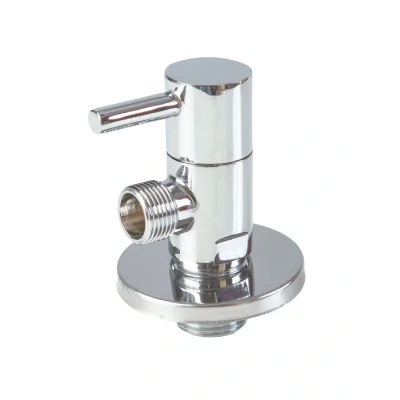 Afbeelding van luxe verchroomde hoekstop kraan 1/2 x 3/8