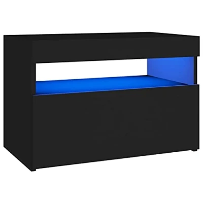 Afbeelding van vidaXL Tv meubel met LED verlichting 60x35x40 cm zwart