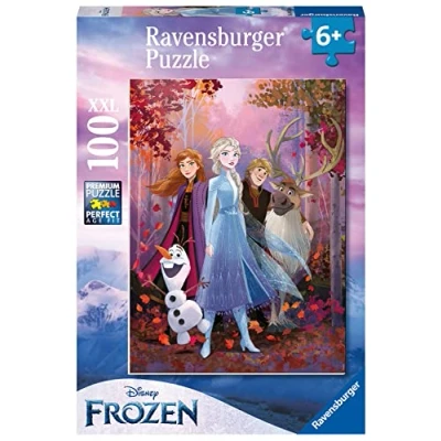Afbeelding van Ravensburger Puzzel 80535 De ijskoningin Elsa en haar vrienden, 100 stukjes kinderpuzzel voor Frozen fans vanaf 6 jaar