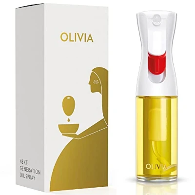 Afbeelding van FLAIROSOL OLIVIA De olieverstuiver voor koken, dressings, etc., constante spray met doseercontrole, gebruikt door chef koks, gepatenteerd(e) ontwerp en technologie (Glazen fles, gouden opdruk) 130 ml