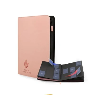 Afbeelding van Card Guardian 9 Pocket Premium Binder met Rits voor 360 kaarten Zijvakken Trading Games TCG (Roze)