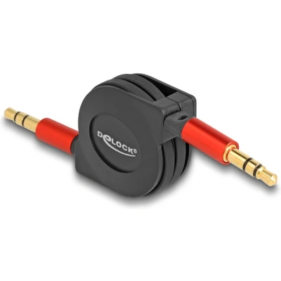 Afbeelding van Delock Audio Aufrollkabel 3,5 mm 3 Pin Klinkenstecker zu Klinkenstecke