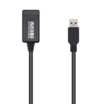Afbeelding van Verlengkabel USB Aisens A105 0525 Zwart 5 m (1 Stuks)