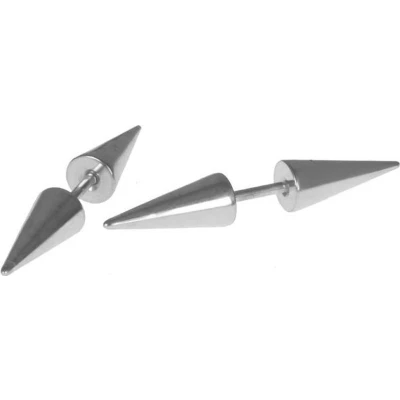 Afbeelding van Titanium Stud oorbellen Spikes Zilver