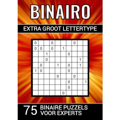 Afbeelding van Binairo Extra Groot Lettertype 75 Binaire Puzzels voor Experts