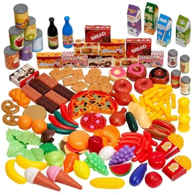 Afbeelding van TWIDDLERS 150 Doen Alsof Keuken Speelgoed 100% BPA Vrij Groenten en Fruit/Eten voor Kinderen