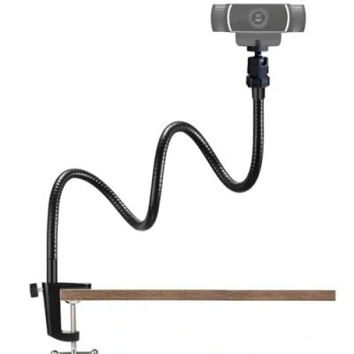 Afbeelding van Etucro Webcam Stand 27 inch verstelbare zwanenhals desktop camera bureauklem houder voor Logitech C925e C922x C922 C930e C930 C920 C615 en meer (1/4 schroefdraad)