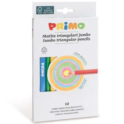 Afbeelding van Primo jumbo kleurpotloden driehoekig 12st