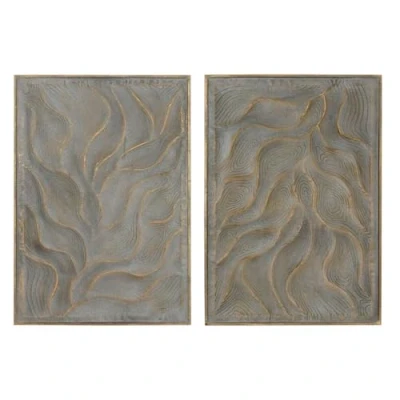Afbeelding van Wanddecoratie Home ESPRIT Gouden Modern 67,5 x 2,5 97 cm (2 Stuks)